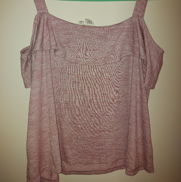 Gap Pink Cold Shoulder Top - Picture 4 of 5
